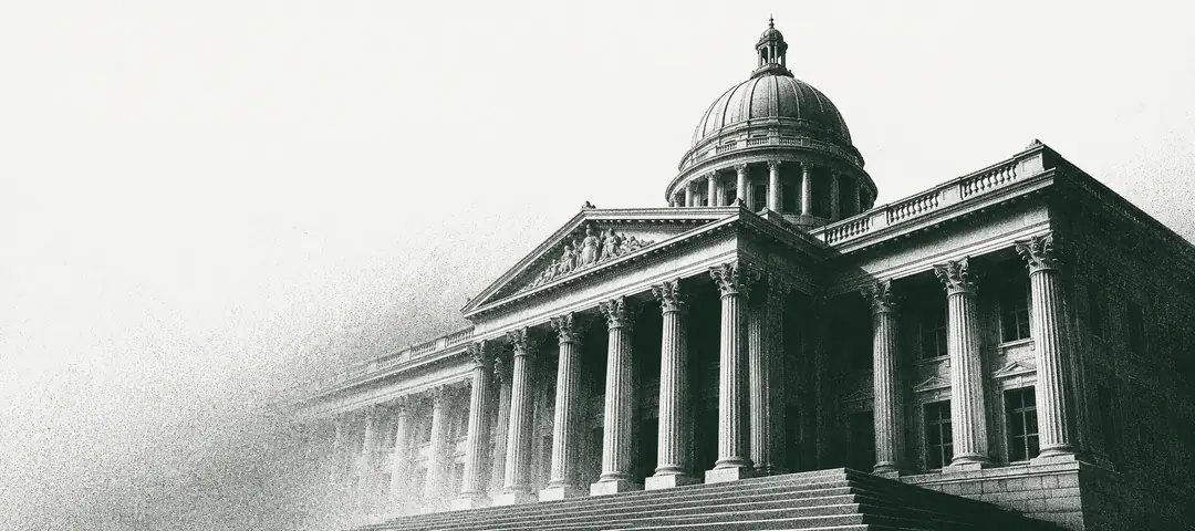 The Old Supreme Court Building, Singapore, with its copper dome and colonnade